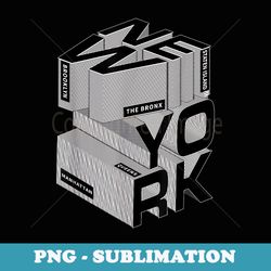 new york city five boroughs urban typography - aesthetic sublimation digital file