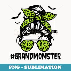 grandmomster halloween nana grandma messy bun - signature sublimation png file