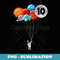 10 Years Old Birthday Boy Astronaut Space 10th Birthday - High-Resolution PNG Sublimation File