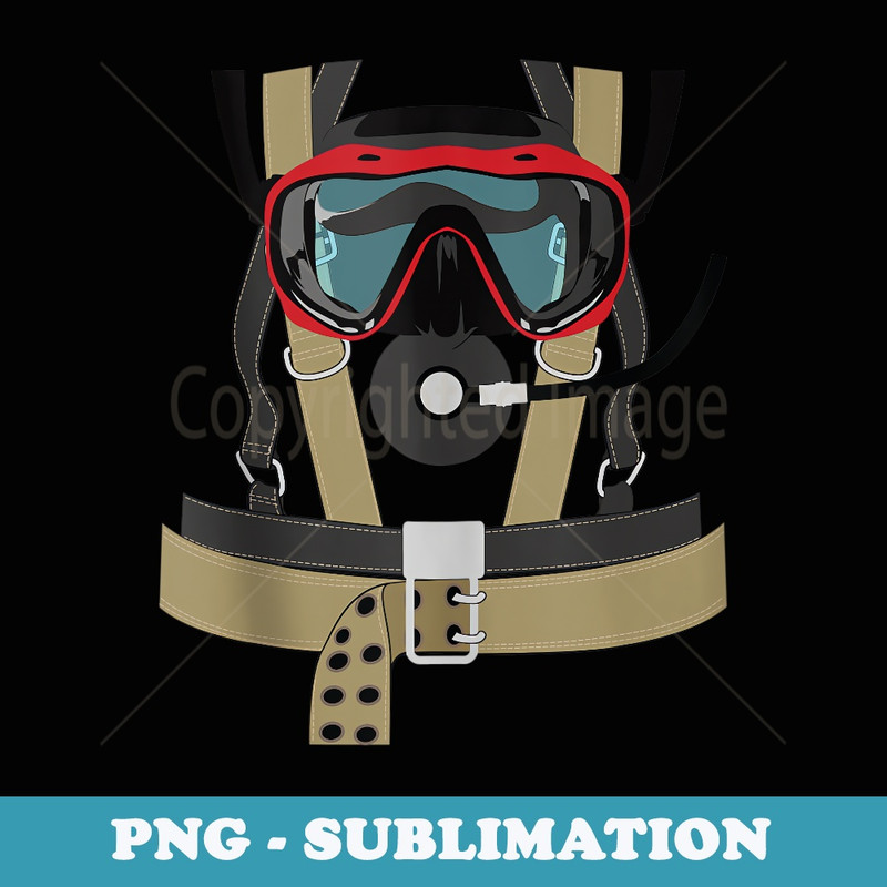 Cool Scuba Diver Funny Lazy DIY Halloween Costume - Retro PNG Sublimation Digital Download