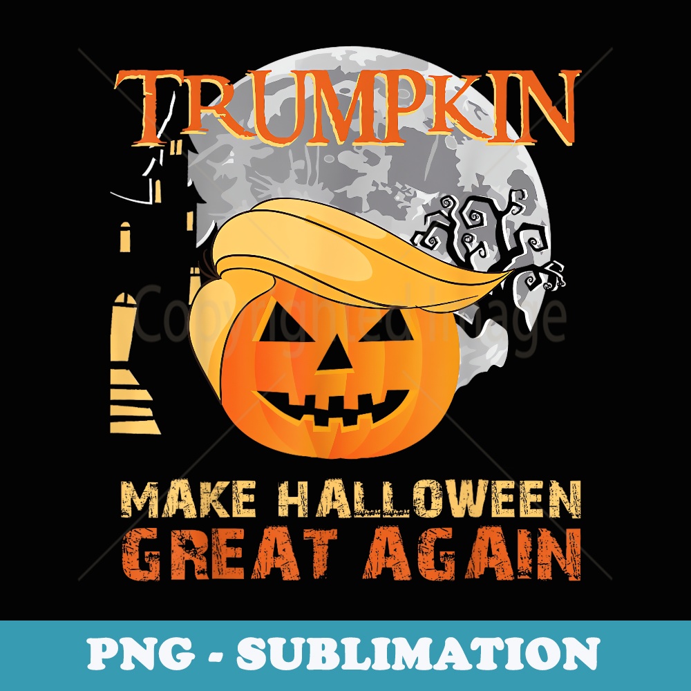 Trump Pumpkin Trumpkin Halloween - Vintage Sublimation PNG Download