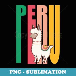 cute peruvian alpaca product llama from peru - decorative sublimation png file