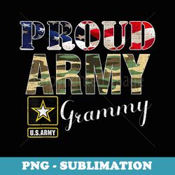 proud army grammy with american flag for veteran day - premium sublimation digital download