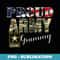 Proud Army Grammy With American Flag For Veteran Day - Premium Sublimation Digital Download