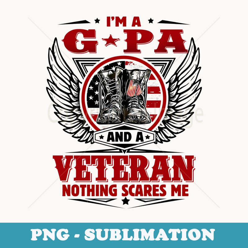 Veteran G Pa Grandpa USA Flag 4th Of July - Creative Sublimation PNG Download