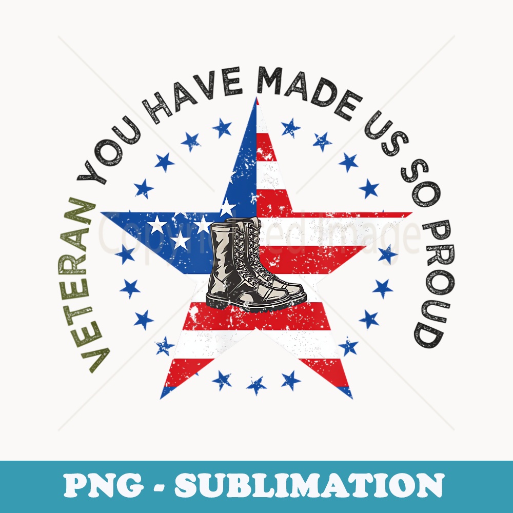 Thank you veterans combat boots veterans day American flag - Decorative Sublimation PNG File