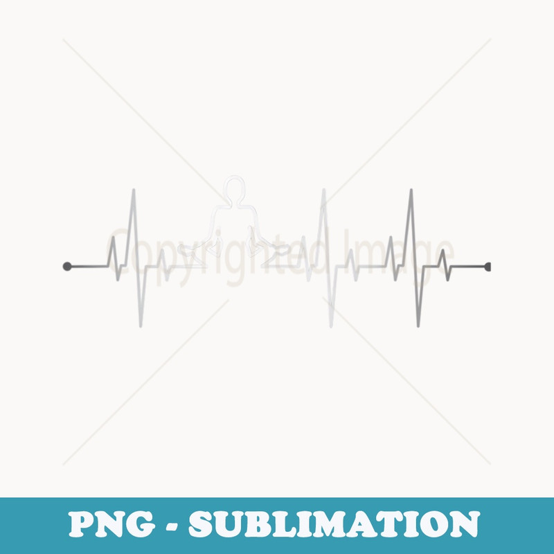 Meditation Yoga Heartbeat Word yoga Lover Teacher - PNG Sublimation Digital Download