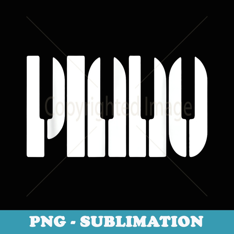 Piano Keys Music Teacher Classic Elegant Letters - Exclusive PNG Sublimation Download