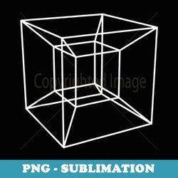 nerdy tesseract hypercube math science teacher student - creative sublimation png download