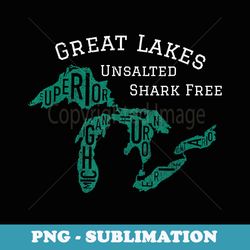 salt shark free great lakes - instant png sublimation download