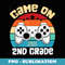 GAME ON 2nd Grade Gamer Teacher Student Back to School - Vintage Sublimation PNG Download
