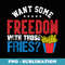 4th of July Patriotic French Freedom Fries Funny Cute - PNG Transparent Sublimation File