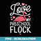 Love My Preschool Flock Flamingo Teacher Pre-K Gang - Creative Sublimation PNG Download