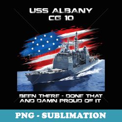 uss albany cg-10 class cruiser american flag veteran - exclusive sublimation digital file