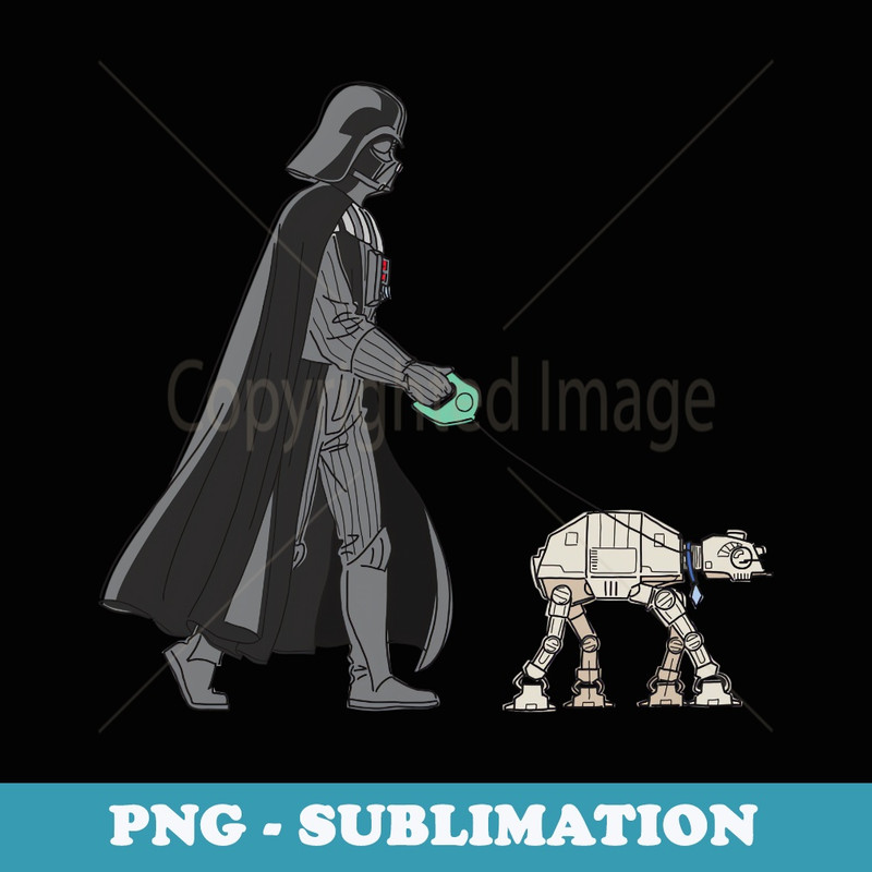 Star Wars Darth Vader the Dog Walker Meme - Vintage Sublimation PNG Download