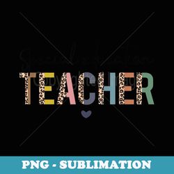 sped ed special education teacher sped leopard boho rainbow - signature sublimation png file