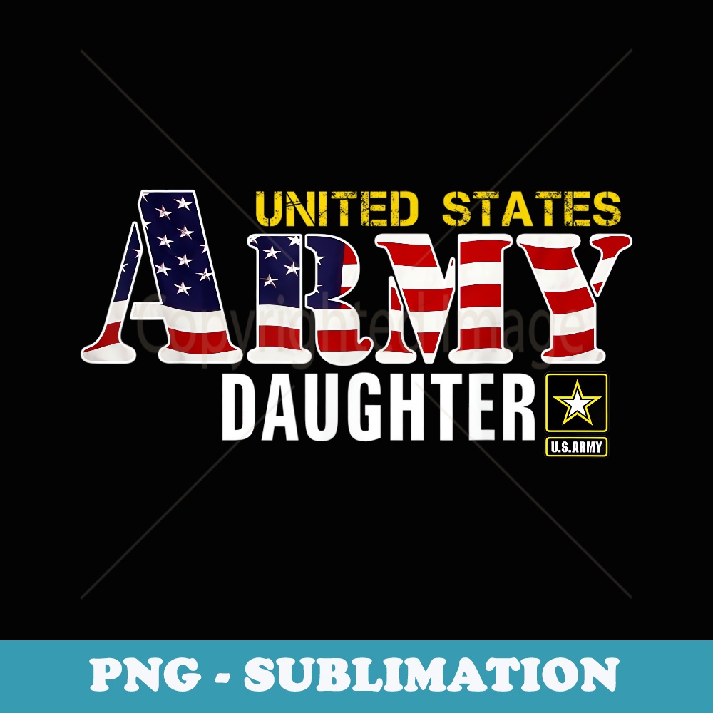 United States Flag American Army Daughter Veteran Day - Creative Sublimation PNG Download