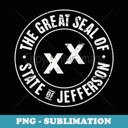 distressed white seal state jefferson - professional sublimation digital download