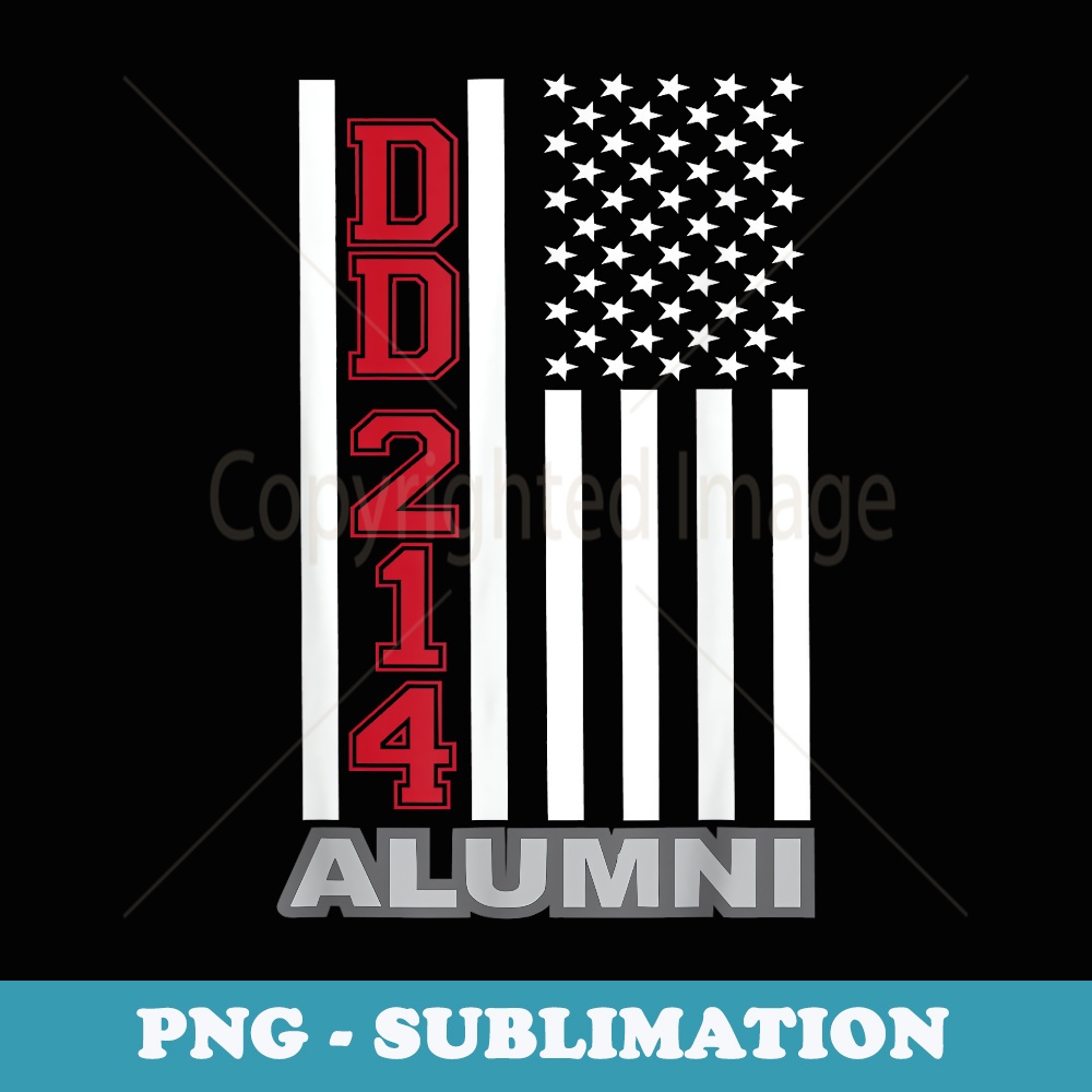 DD-214 US Armed Forces Alumni USA American Flag - Instant Sublimation Digital Download