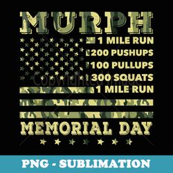 murph workout challenge american memorial day murph - retro png sublimation digital download