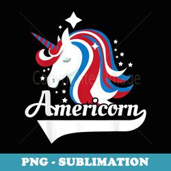 americorn american flag unicorn patriotic america july 4th - creative sublimation png download