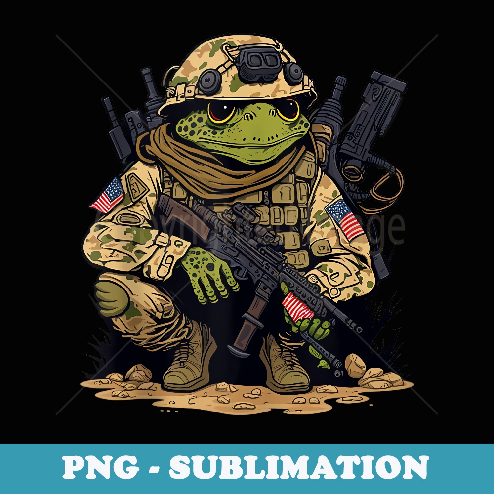 Soldier Frog Army Military Frog - Instant Sublimation Digital Download