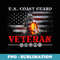 US Coast Guard Veteran USCG American Flag - Proud Veterans - Signature Sublimation PNG File