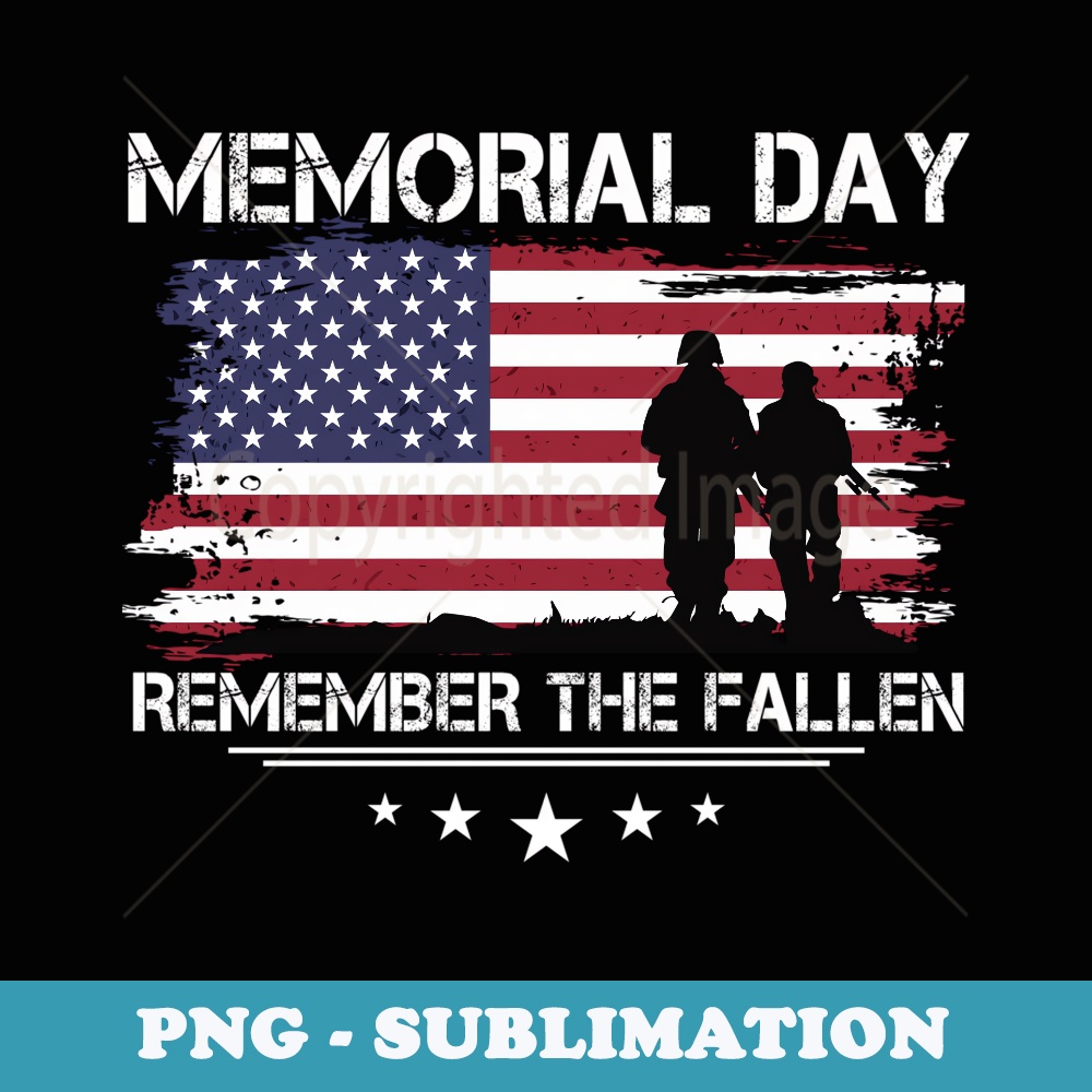 Memorial Day Remember The Fallen Veteran Military Camouflage - Modern Sublimation PNG File