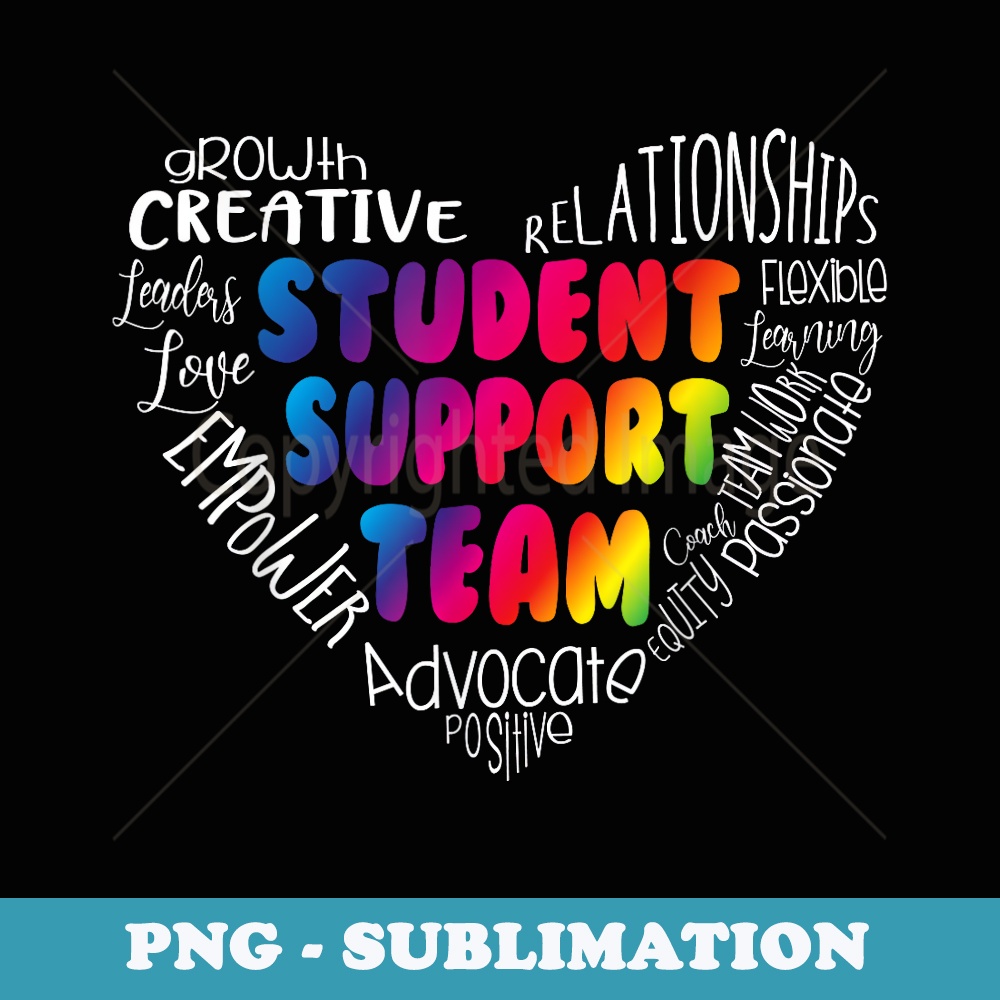 Student Support Team Counselor Social Worker Teacher Crew - PNG Sublimation Digital Download