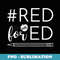 Teacher Red For Ed Maine Public Education - PNG Transparent Sublimation File
