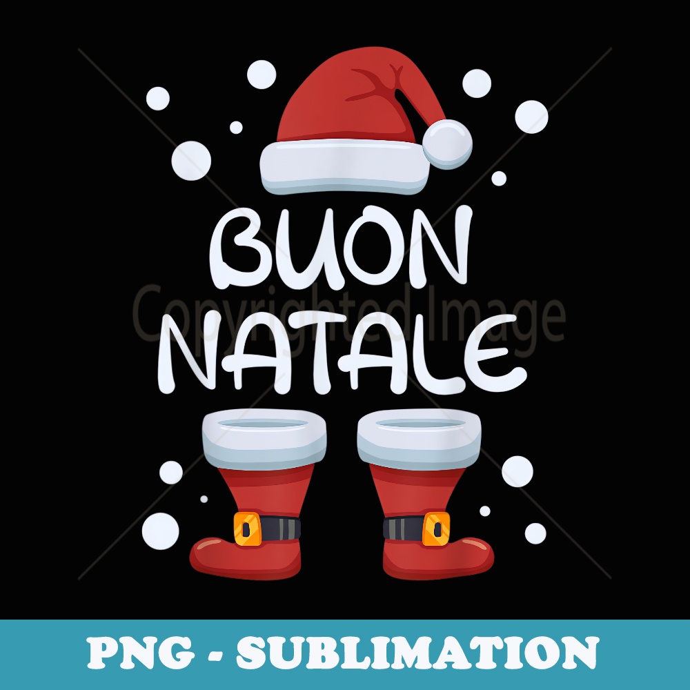 Buon Natale Italian Christmas Santa Merry Xmas Italy - Decorative Sublimation PNG File