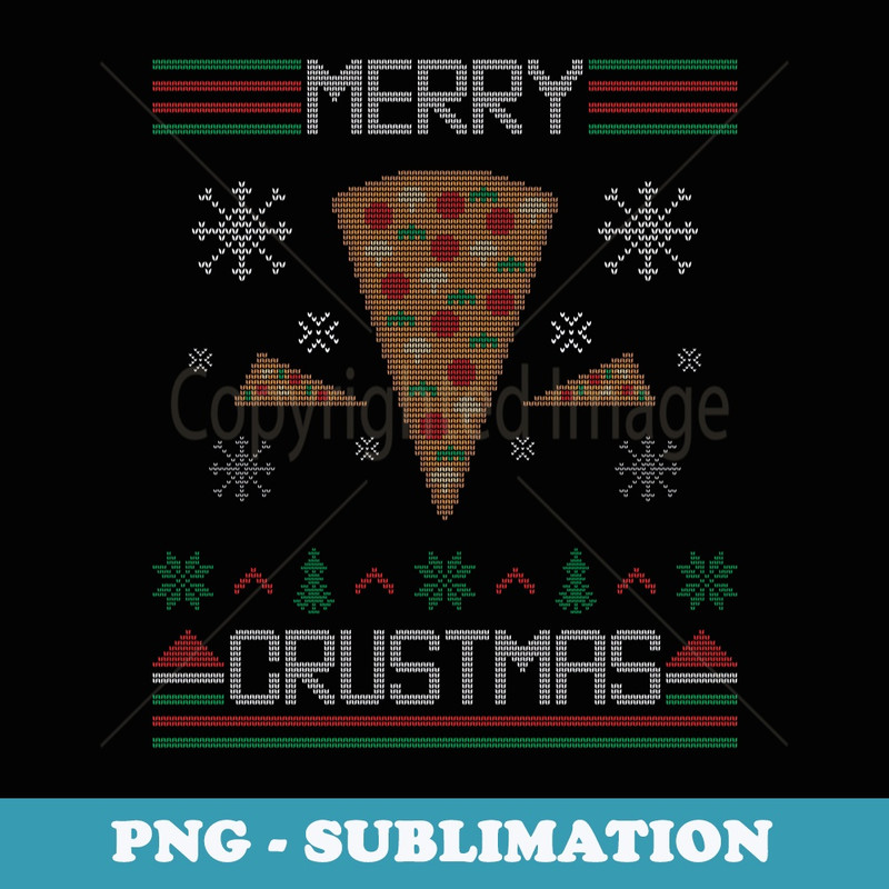 Merry Crustmas Ugly Christmas er Pizza Crust Lover - Instant PNG Sublimation Download
