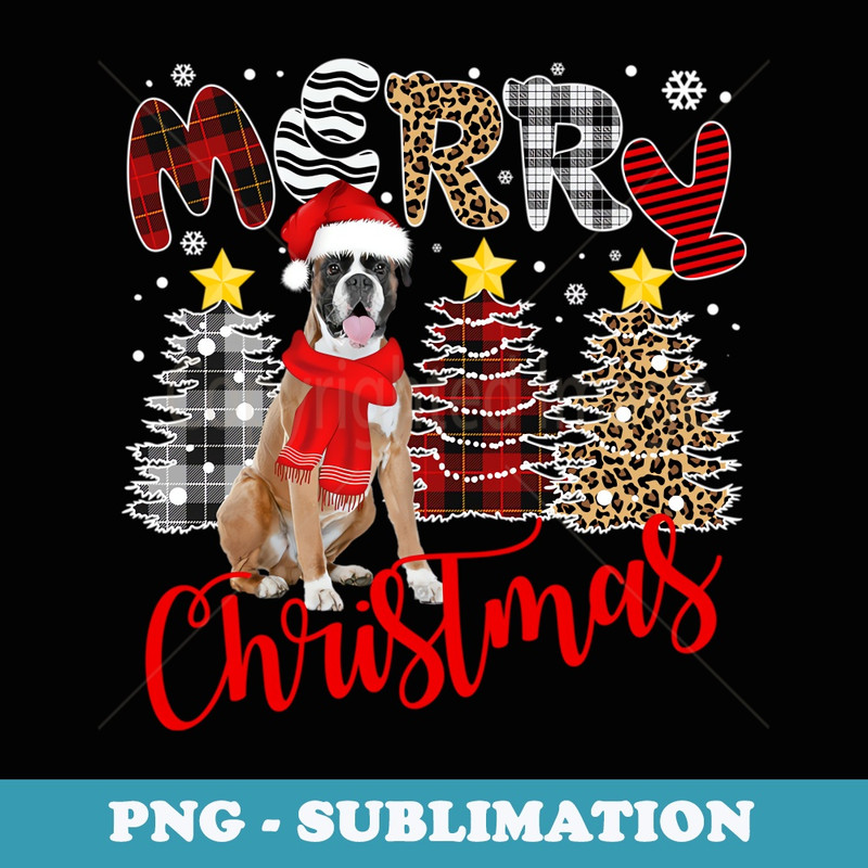 Boxer Dog Xmas Tree Lighting Boxer Christmas - Exclusive Sublimation Digital File