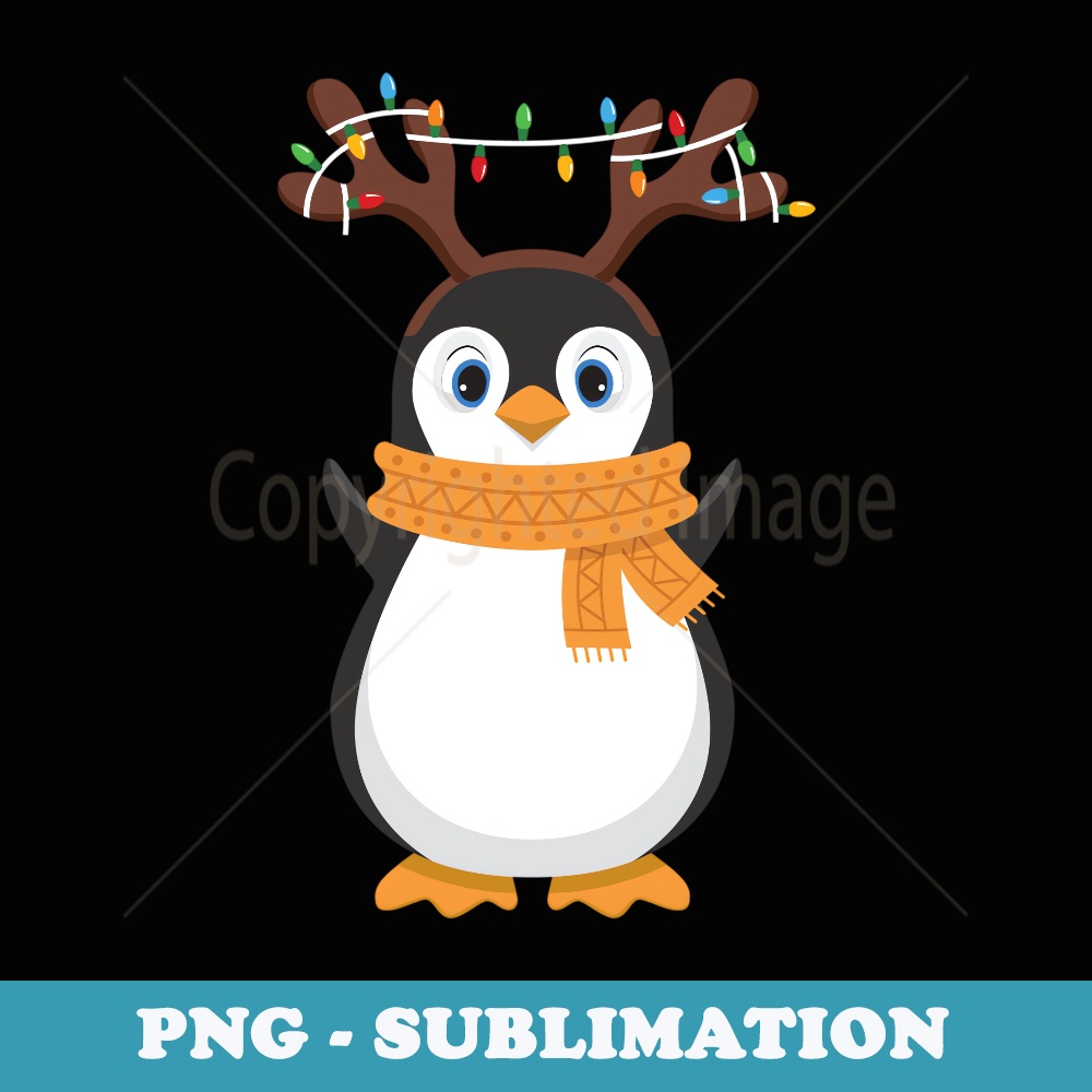 Christmas Penguin Reindeer Santa Holiday Pajama Cute - Stylish Sublimation Digital Download