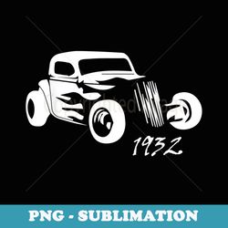 1932 hot rod roadster silhouette - decorative sublimation png file