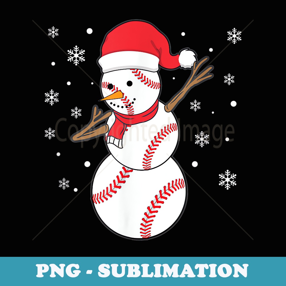Cute Baseball Snowman Christmas Xmas s - Sublimation Digital Download