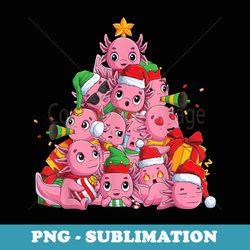 kawaii axolotl christmas tree pajama axolotl tree xmas tree - elegant sublimation png download