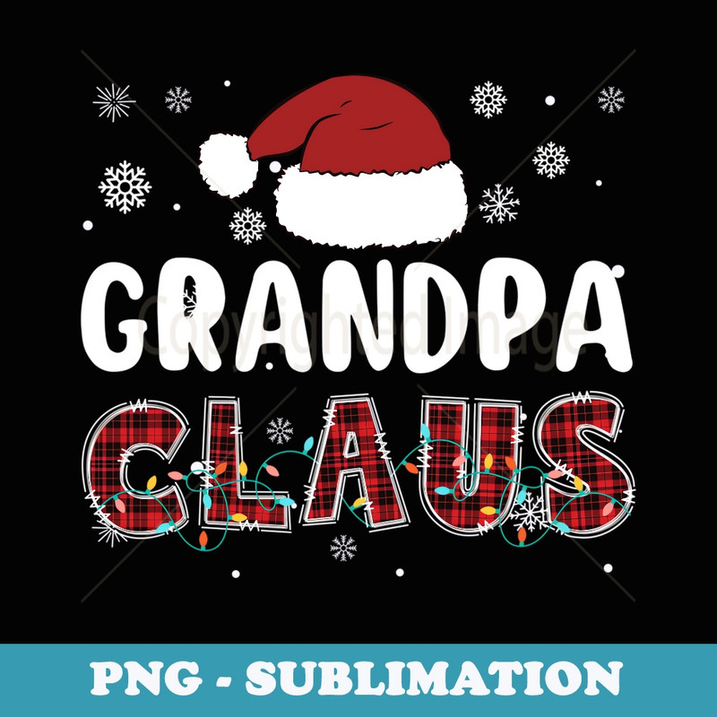 Christmas Grandpa Claus Pajamas Santa Family Xmas Grandad - Elegant Sublimation PNG Download