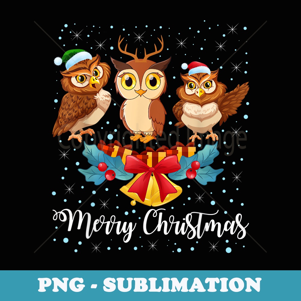 Owl Merry Christmas X-mas Ugly Holiday - Premium PNG Sublimation File