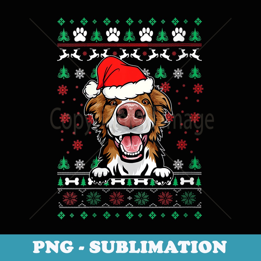 s Border Collie Dog Lovers Christmas Ugly Christmas er - Digital Sublimation Download File