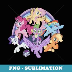 my little pony friendship is magic rainbow pony group shot - png sublimation digital download