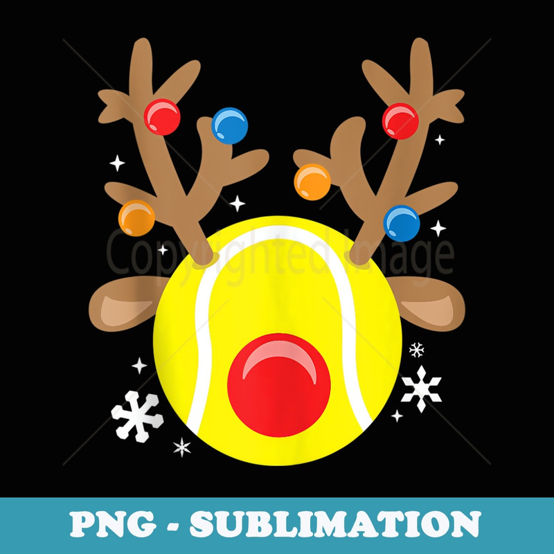 Tennis Reindeer Funny Cute Mom Aunt Christmas - Instant Sublimation Digital Download