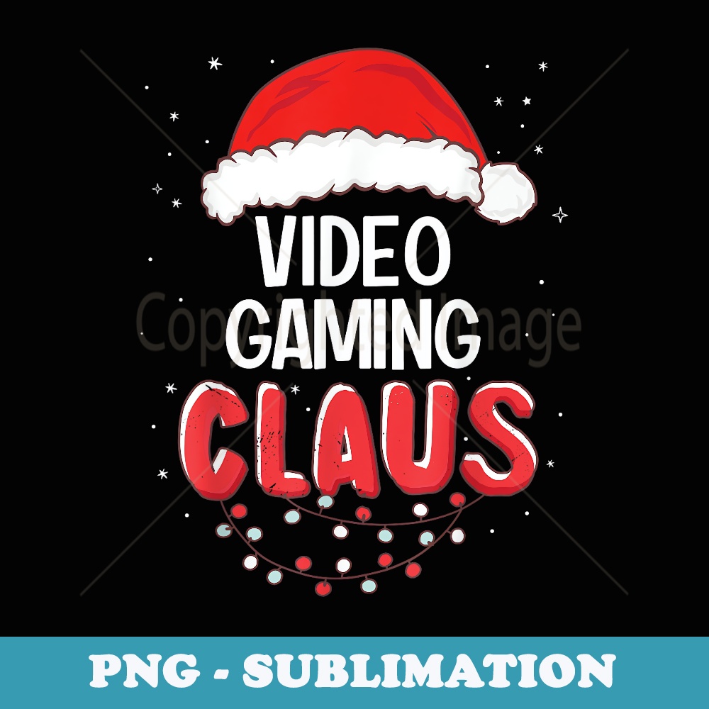 Video Gaming Santa Claus Christmas Matching Costume - Signature Sublimation PNG File
