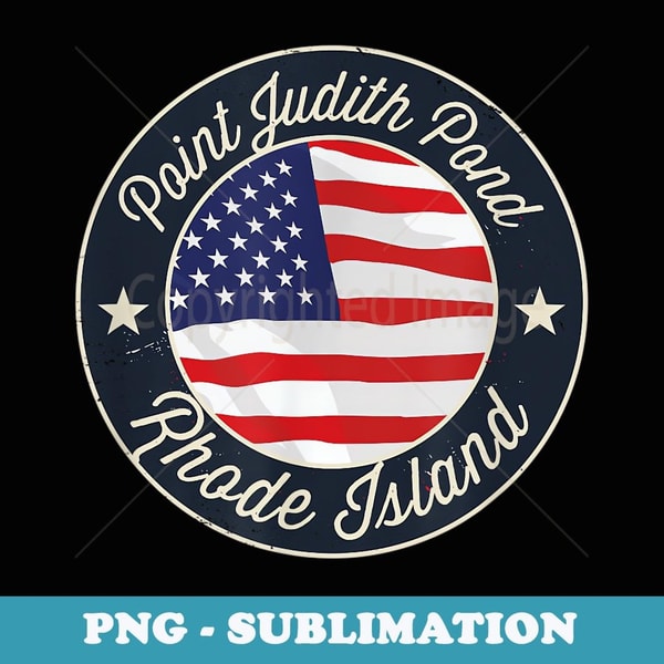 Point Judith Pond - Patriotic Rhode Island Souvenir - Retro PNG Sublimation Digital Download