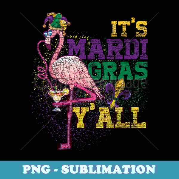 Flamingo Masquerade Costume Party Parade Mardi Gras - Premium PNG Sublimation File