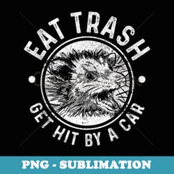 opossum eat trash get hit by a car vintage funny possum - unique sublimation png download