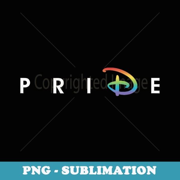 Disney Pride Rainbow Logo - High-Resolution PNG Sublimation File