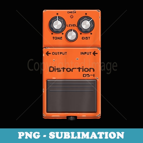 Guitar Pedal Amp Cartoon Cool Music Lover s - Aesthetic Sublimation Digital File