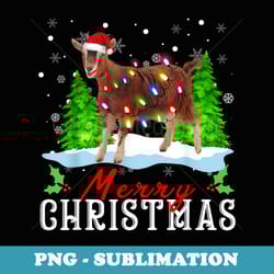 goat christmas light pajama group christmas - vintage sublimation png download