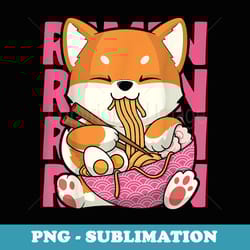 kawaii shiba inu dog ramen japan corgi - sublimation digital download